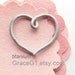 Titanium heart rook earrings, Heart cartilage earrings, helix earrings, ONE