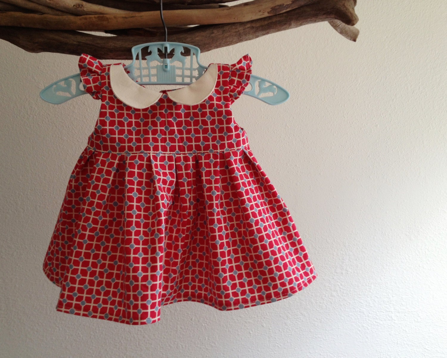 Peter pan collar Baby Girl Dress -vintage inspired design