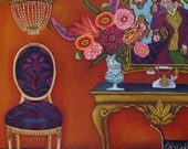 Print of an original painting-Theresa's Vignette-8x10