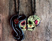 Ashes to Ashes . . . His and Hers Couples Pair of Necklaces