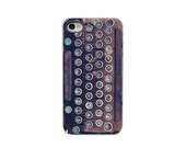 iphone 4 case / cell phone accessory, iphone accessory, hard case / vintage typewriter, letters, black, text