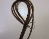 long thin Feather earrings  olive tiger