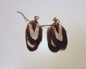 natural Feather Earrings small Reeves Pheasant real