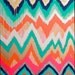 Smitten Too Original ikat chevron 36x48 Painting by Jennifer Moreman