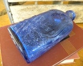 Vintage Cobalt Blue Milk Of Magnesia Glass Medicine Bottle