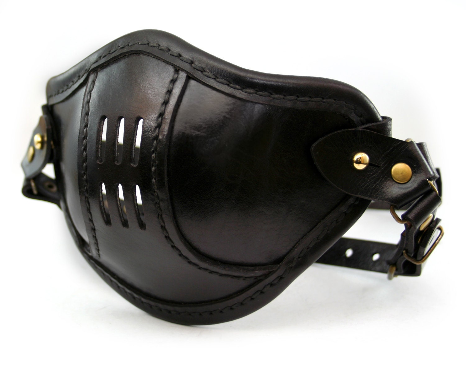 STEAMPUNK LEATHER Mask black leather SMPL/a Raider design