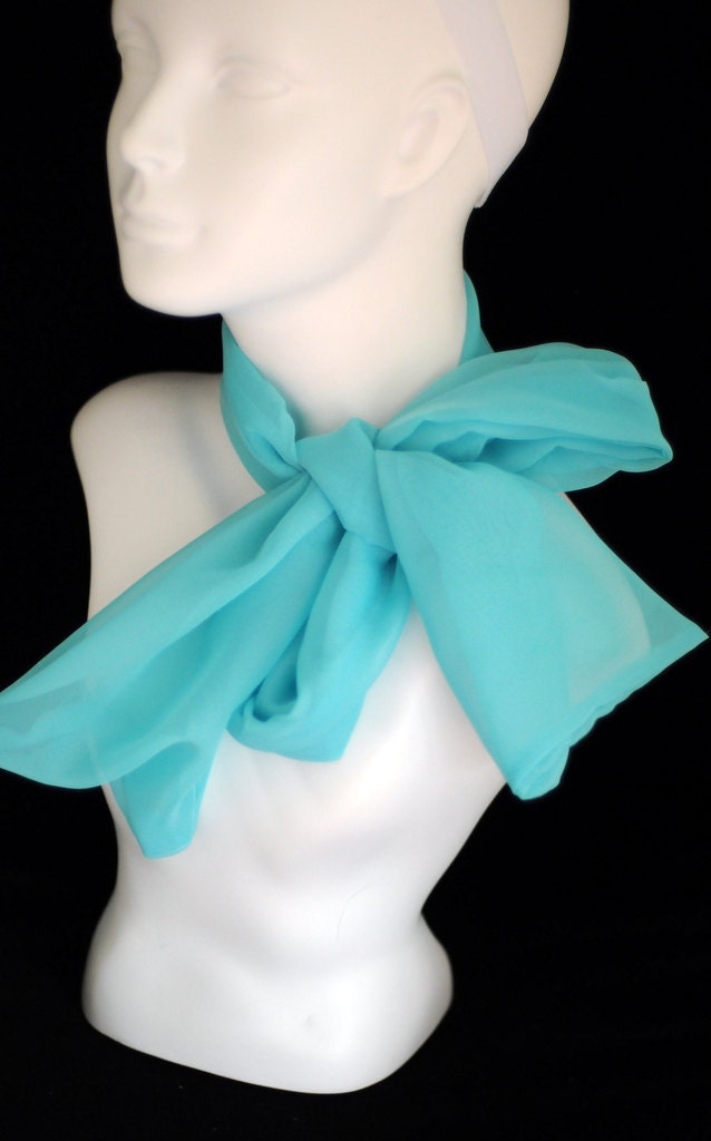 Maisie - Handmade Blue Chiffon Scarf for Children