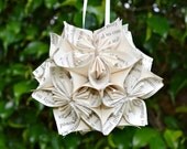 Small Twilight Breaking Dawn Book Paper Flower Ball Ornament