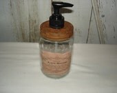 Primitive Liquid Soap Dispenser Lye Soap Label, Primitive, Rustic, Rusty Lid
