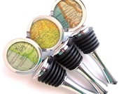 Custom Map Wine Stopper.  Pick Any City in the World.  Perfect Hostess Gift.