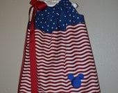 Disney on the 4th of July Pillowcase Dress Mickey Minnie Mouse