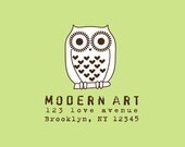 Custom Rubber Stamp - Personalized Stamp - Custom Stamp - Return Address Stamp - Owl, Hoot - C514