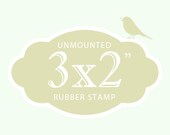 Custom Business Card Rubber Stamp - Personalized Stamp - Custom Stamp - Our Design or Your Logo 3 x 2" - Unmounted