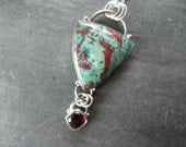 Sonora Sunrise and Garnet Pendant in Sterling Silver