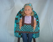 Doll Carrier in Teal and Brown - Ready to ship