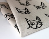 Crazy Cat Lady - Handprinted Fabric - Fat Quarter
