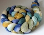 Merino Roving - Hand Painted - Hand Dyed for Spinning or Felting - 4oz - COAST
