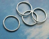 10 big fused rings, silver tone, 24mm