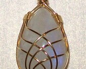 Gold-plated Rainbow Moonstone Pendant