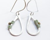 Mini Silver Teardrop Hoops