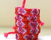 The Original Swarovski Crystal Friendship Bracelet-  Hyacinth Design (Pink, Purple & Red)