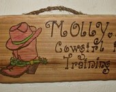 Little Cowgirl Name Sign