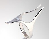 20% off SALE Ends May 23- ANUBIS Unique Silver Ring, Sterling Silver Ring, Designer silver ring, egyptian ring, Italian Fine Jewelry