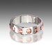 BLISS 14K white gold wedding ring, rose gold wedding band, unique wedding ring, mens womens two tone wedding band