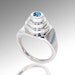 ZIGGURAT Sterling Silver Ring,  Gemstones Cocktail Ring, Contemporary Italian Jewelry
