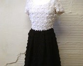 SALE Scaasi Dress Vintage Formal Nordstrom Couture Black and White