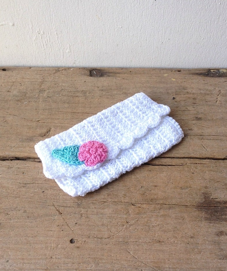 Vintage crochet case - for lipstick, business cards