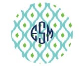 Personalized Melamine Plate - IKAT2 Collection - you pick colors