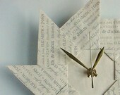 Personalized 1st Anniversary Origami Clock - Grey - Large