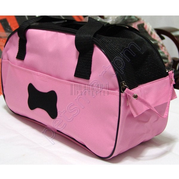 Pet Dog Cat Puppy Carrier Bag Tote Handbag Travel Outdoor Carry Blue Pink 16.5X11X5.6" inch XDRY-B118