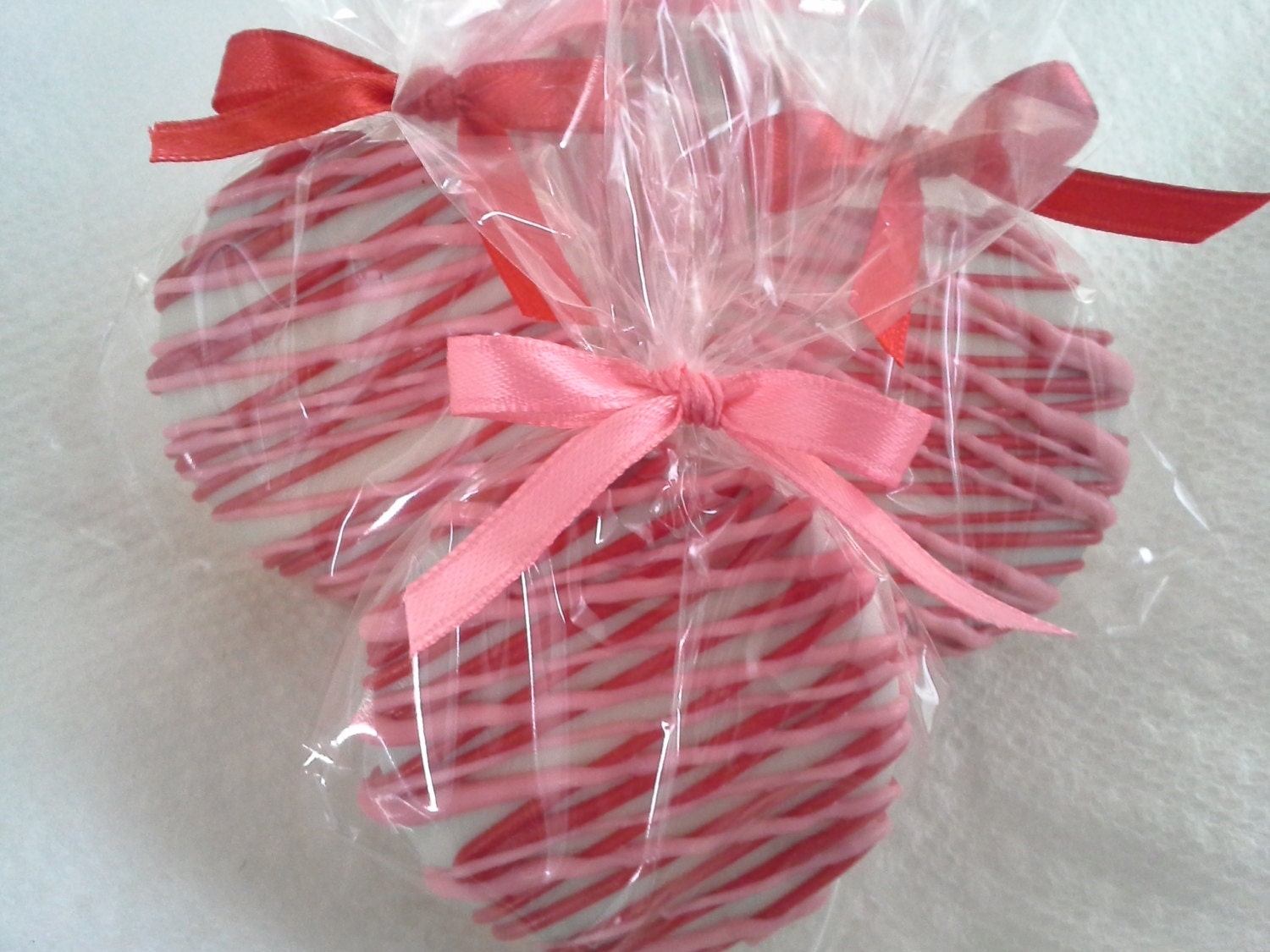 Pink And Red Chocolate Covered Oreos cookies Wedding favors Baby Shower Bridal shower