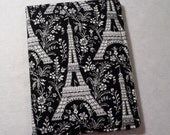 Kindle cover Hardcover, Kindle Fire, Kindle Paperwhite cover, Nook tablet, iPad Mini,   eReader Cover,  Book Style, Eiffel Tower in Black