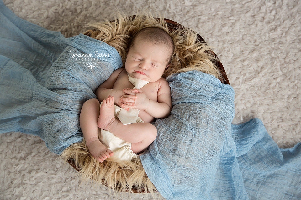 Allen Ivory Newborn Boy Photography Prop Neck Tie 0 - 3 Months Tie - Baby Boy Props, Newborn Props, Photography Props