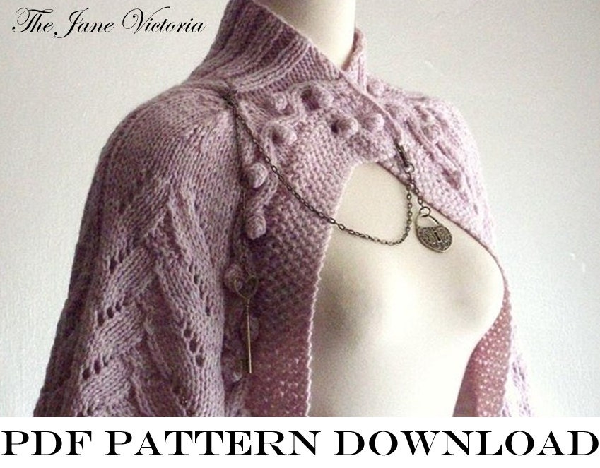 Capelet Knitting PATTERN, Arien of Dorthonion, PDF DOWNLOAD