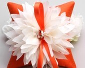Ring Pillow - Wedding ring pillow, Flower ring pillow, bridal ring bearer pillow