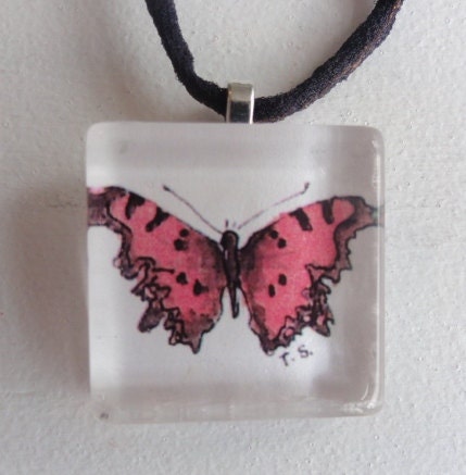 Comma butterfly pendant Wearable Art