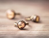 Yellow flower ring - Animalistic print - Leopard, Safari - Alstromeria - Bloom collection by BeautySpot (R063)