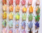 30 Origami Cranes Origami Paper Cranes Paper Crane Origami Crane - 7.5cm 3 inches Japanese Washi Chiyogami Paper - Small