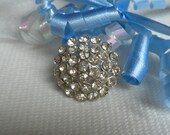 vintage rhinestone button, cluster rhinestone button, shank look