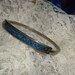vintage alpaca bracelet, alpaca and lapis, Mexico