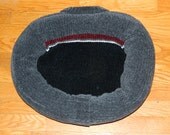 CAT Bed DOG Bed Pet BED Handmade Upcycled Sweater  CrabbyCats, Crabby Cats 011 Gray and Black Chenille