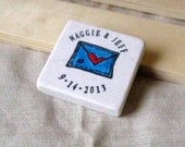 Heart Sealed Save the Date Magnets, Wedding Favors,Set of 25