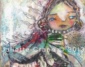 Raw Art, Mixed Media- 8x8 inch Print of the Original Painting Dream Catcher by Juliette Crane