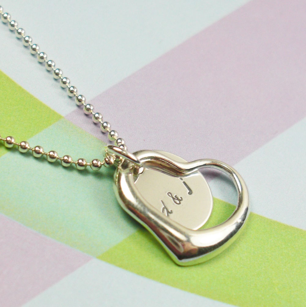 Heart Initial Customizable Necklace