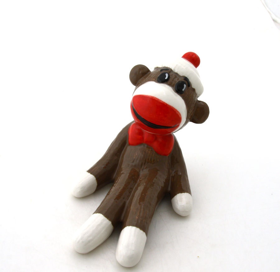 Ceramic Sock Monkey On Sale