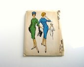 Mccalls dress pattern 4851 sheath dress - size 12 modern size 0 or 2 - 32 bust - unused - Mad Men dress style
